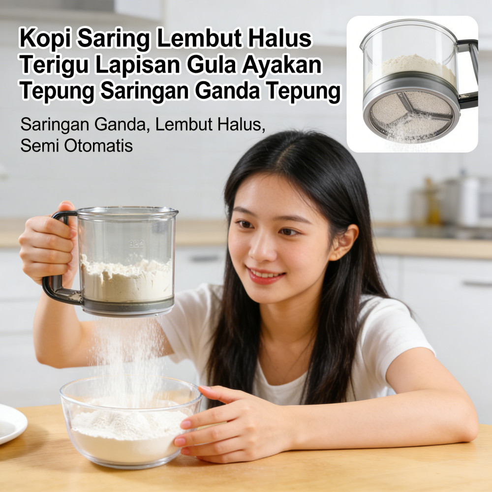 Tepung Saringan Tepung Lembut Halus Saringan Kopi Lapisan Ayakan Terigu