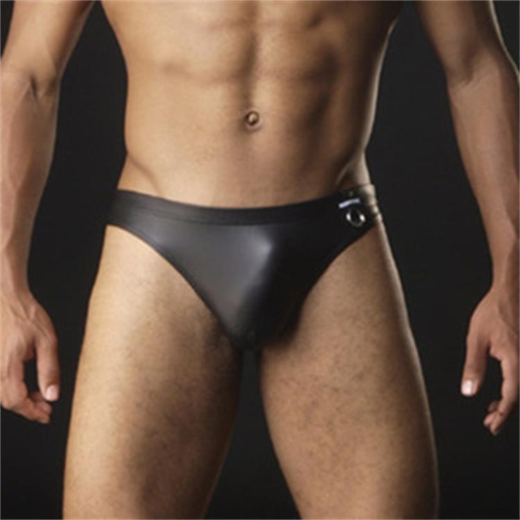 Celana Dalam Thongs Pria Synthetic Leather A416  Men Underwear Thongs