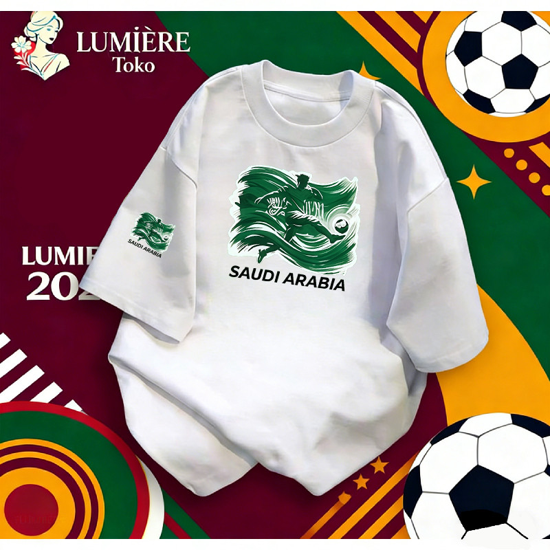 [COD]LUMIÈRE Toko|Kaos Piala Dunia 2026 Arab Saudi - Kaos Timnas Sepak Bola Negara Arab Saudi, Kaos 