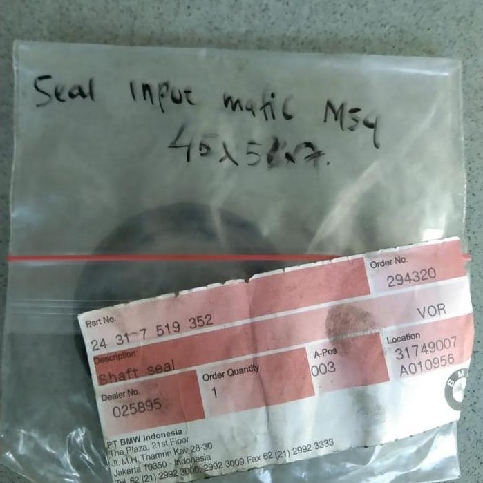 SEAL INPUT MATIC BMW E60 E90 PASSS