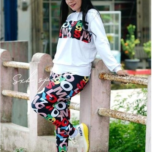 Baju Senam Berkualitas Sxb Sport Abjad Number Jumper And Legging