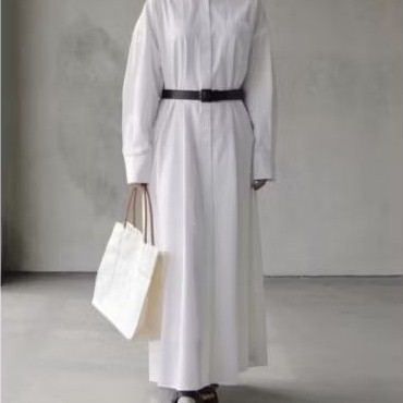 Preloved Saba modest - Poplin shirt dress off White 133 cm