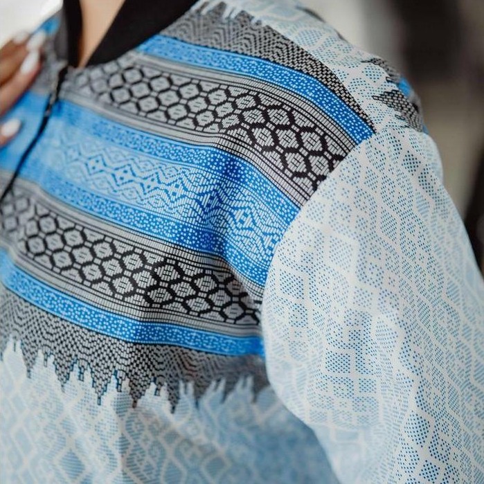 DASILVA BATIK Jaket Bomber Batik Premium Series Motif Arunika