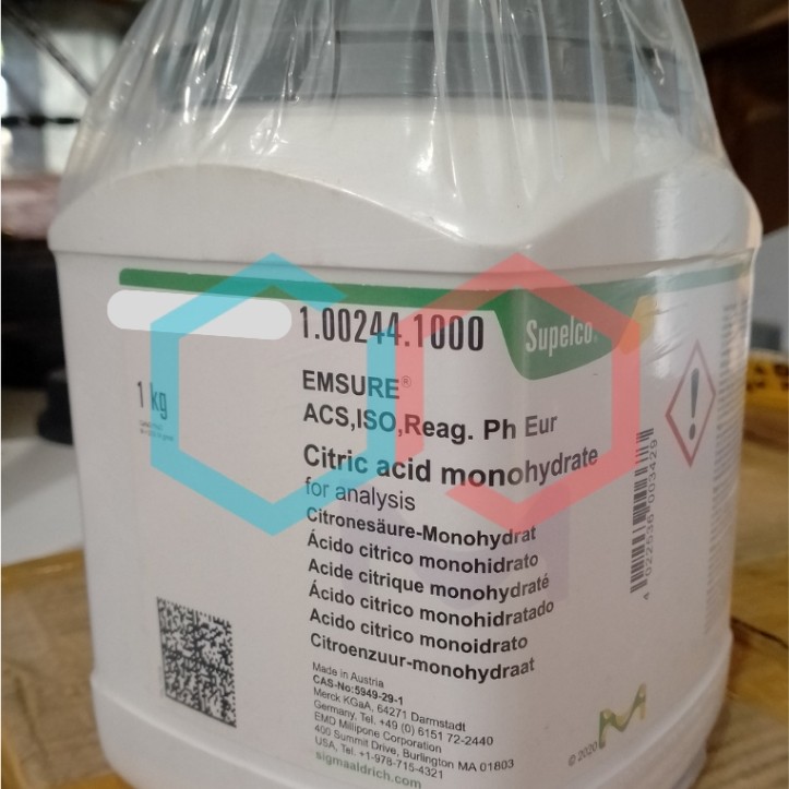 Citric Acid Monohydrate / sitrun / asam sitrat monohidrat 1 kg merck 100244
