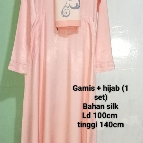Gamis set hijab (dapet gamis dan jilbab segi empat)
