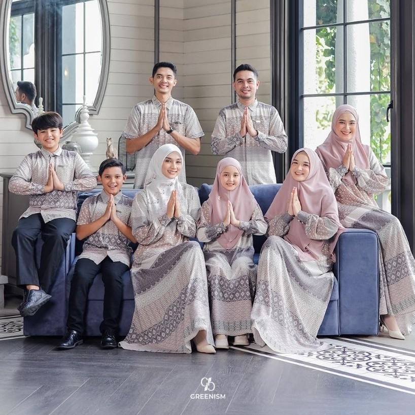 GREENISM - MAUVE - SARIMBIT RASYA RASYI BY GREENISM - FAMILY SET COUPLE MUSLIM - SARIMBIT GREENISM T