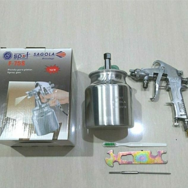 Spray Gun Cat Cet Spot Sagola F-75 S Tabung Bawah