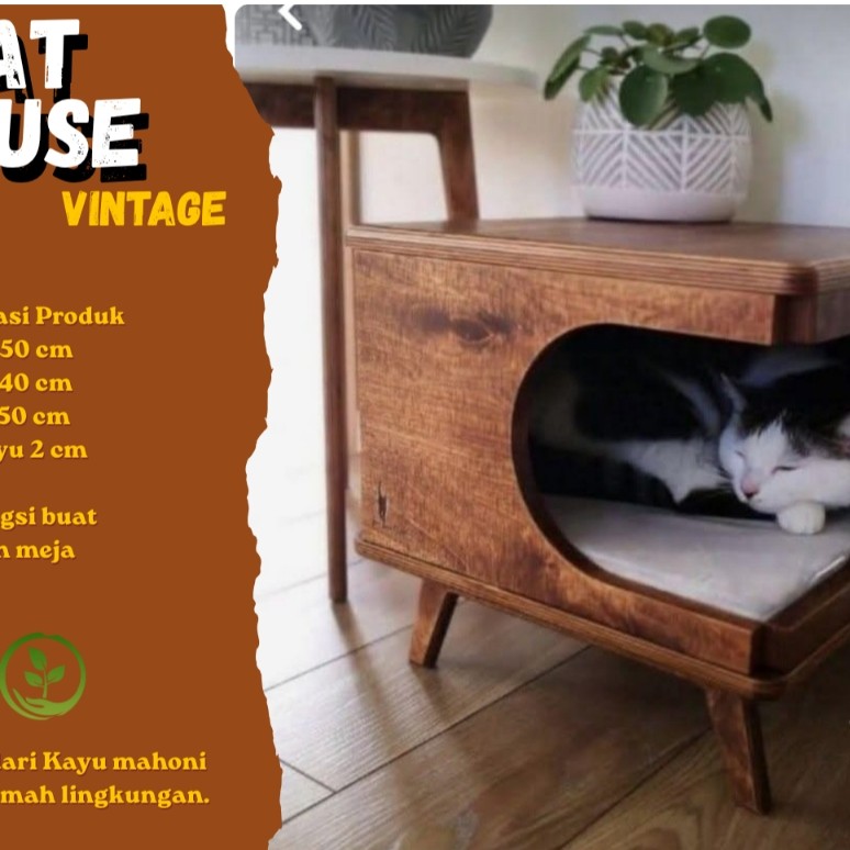 KANDANG KUCING ANJING/ CAT HOUSE/RUMAH HEWAN / OUTDOOR FINISHING