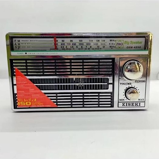 Kiseki Radio Portable International Jadul 3 Band Fm - Am -Sw Ac/Dc Antik