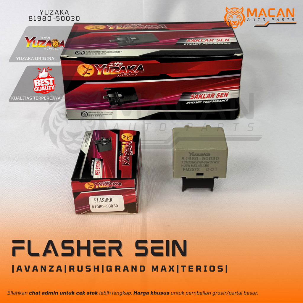 Flasher Relay Toyota Avanza Rush Daihatsu Grand Max Terios  Yuzaka 81980-50030 Flasher Lampu Sein | 