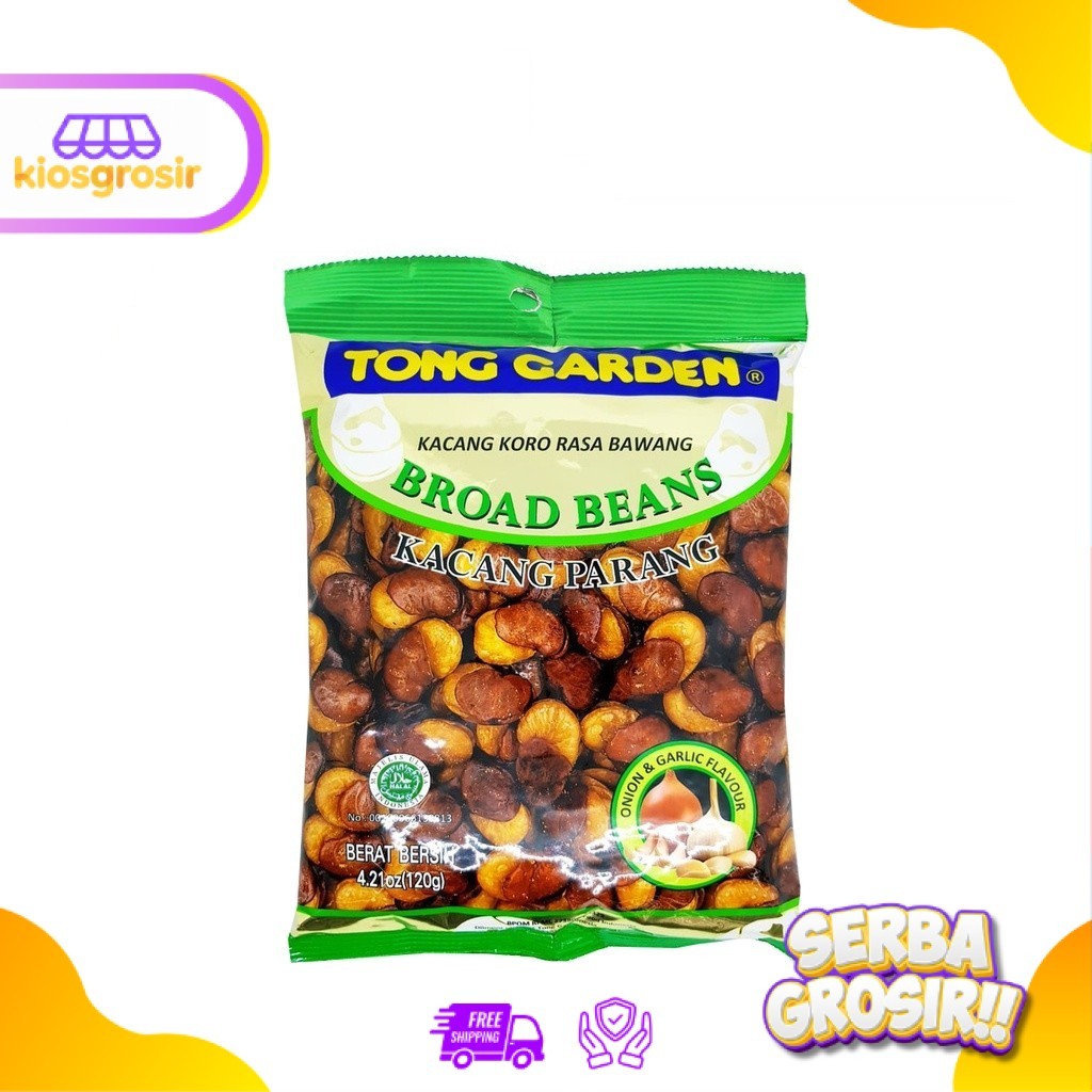 KIOSGROSIR Tong Garden Onion Garlic Broad Beans 120 gr Kacang Koro Rasa Bawang Putih