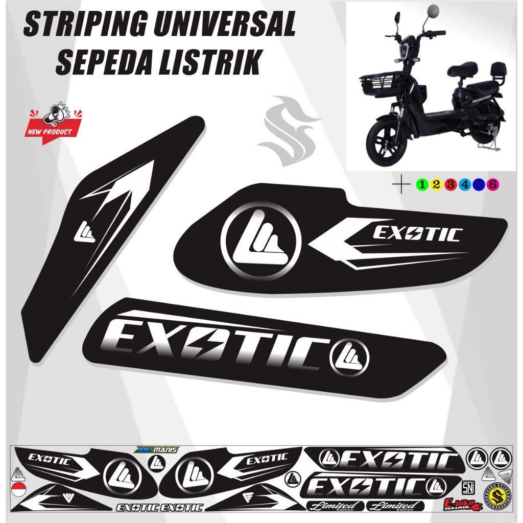 VARIASI LIS STIKER STRIPING SEPEDA LISTRIK EXOTIC