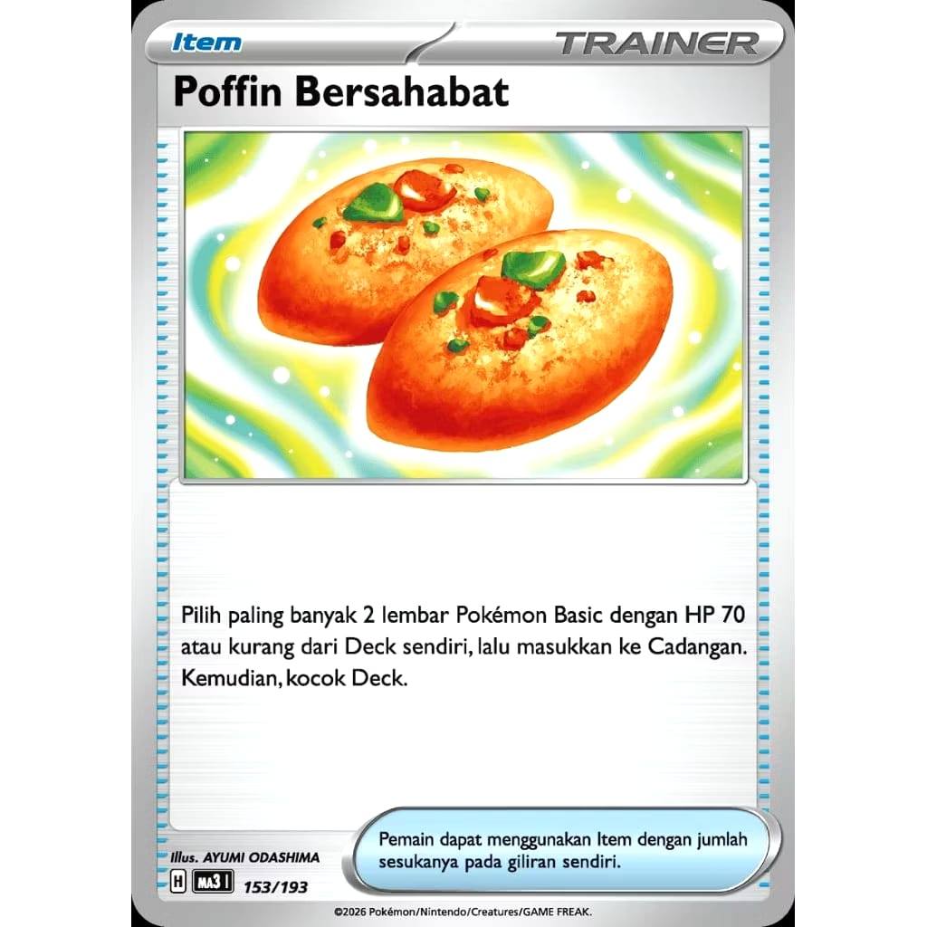 Kumpulan Pokemon Card Item Poffin Bersahabat MA3 153/193 ID - Buddy Buddy Poffin 184/217 - Poffin Be