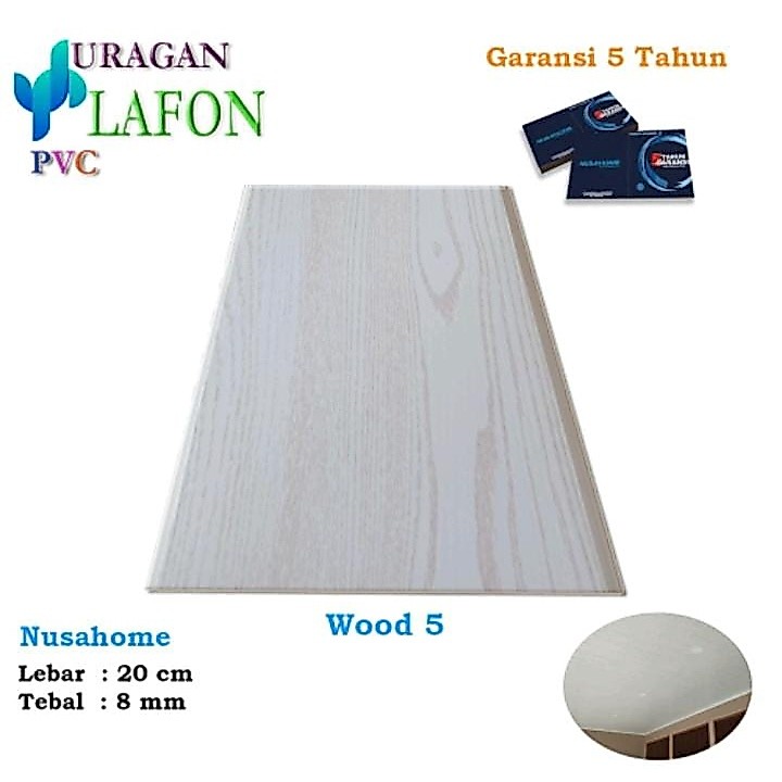 PLAFON PVC NUSAHOME KAYU PUTIH DOFF WOOD 5