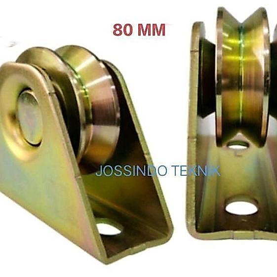 RODA PINTU BESI PAGAR 80MM SIKU / RODA PAGAR PINTU BESI SIKU 80MM SIKU TERBAIK