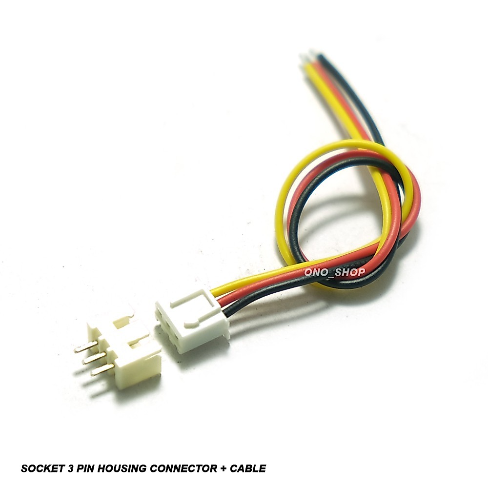 Socket 3 Pin Housing Connector + Cable