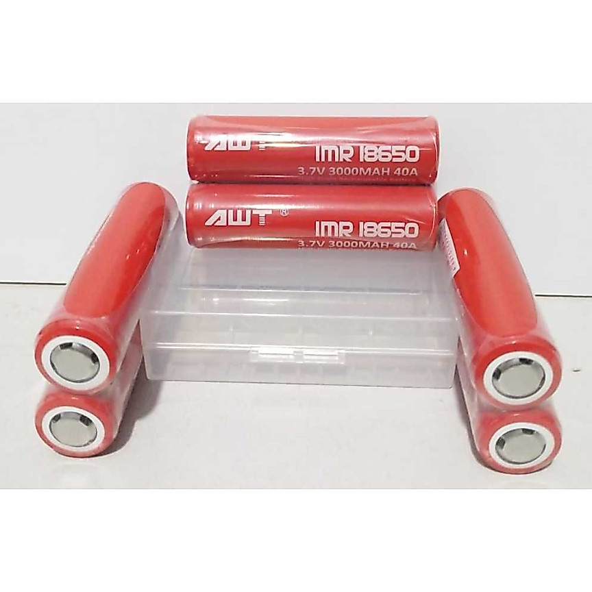 Baterai AWT Merah 18650 3.7V 3000mah Clone (1baterai)