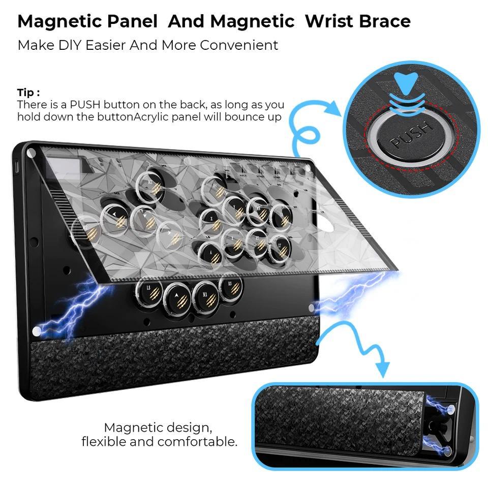 Haute42 Magnetic C-AT Leverless Fightstick Hitbox Controller For PC/PS4/PS5 Stickless Arcade Stick L
