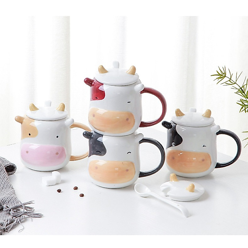 MUG KEPALA SAPI LUCU | CUTE COW MUG | GELAS UNIK
