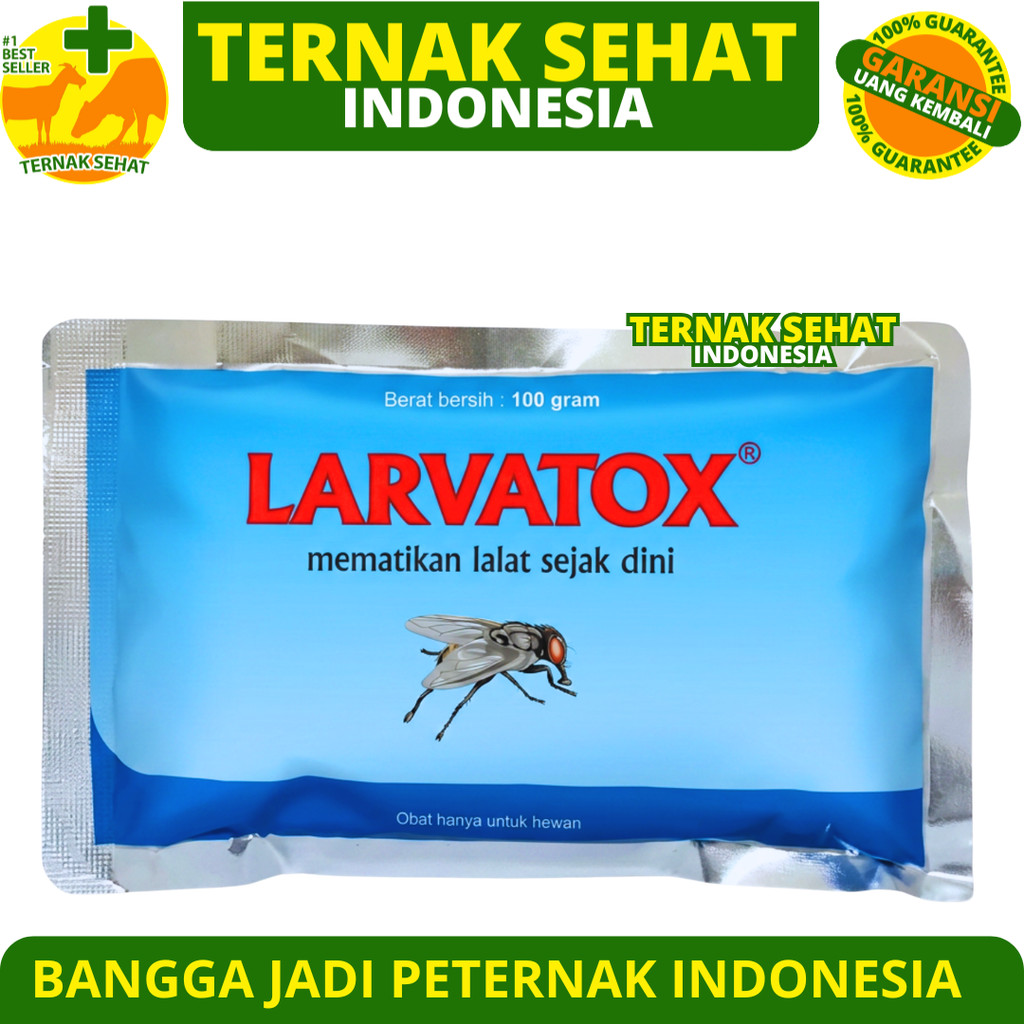 LARVATOX 100 GRAM MEDION - CYROMAZINE Obat Lalat Kandang Basmi Larva Lalat Unggas Ayam Campur Pakan