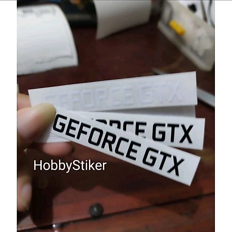 Stiker geforce GTX untuk bezel pc laptop