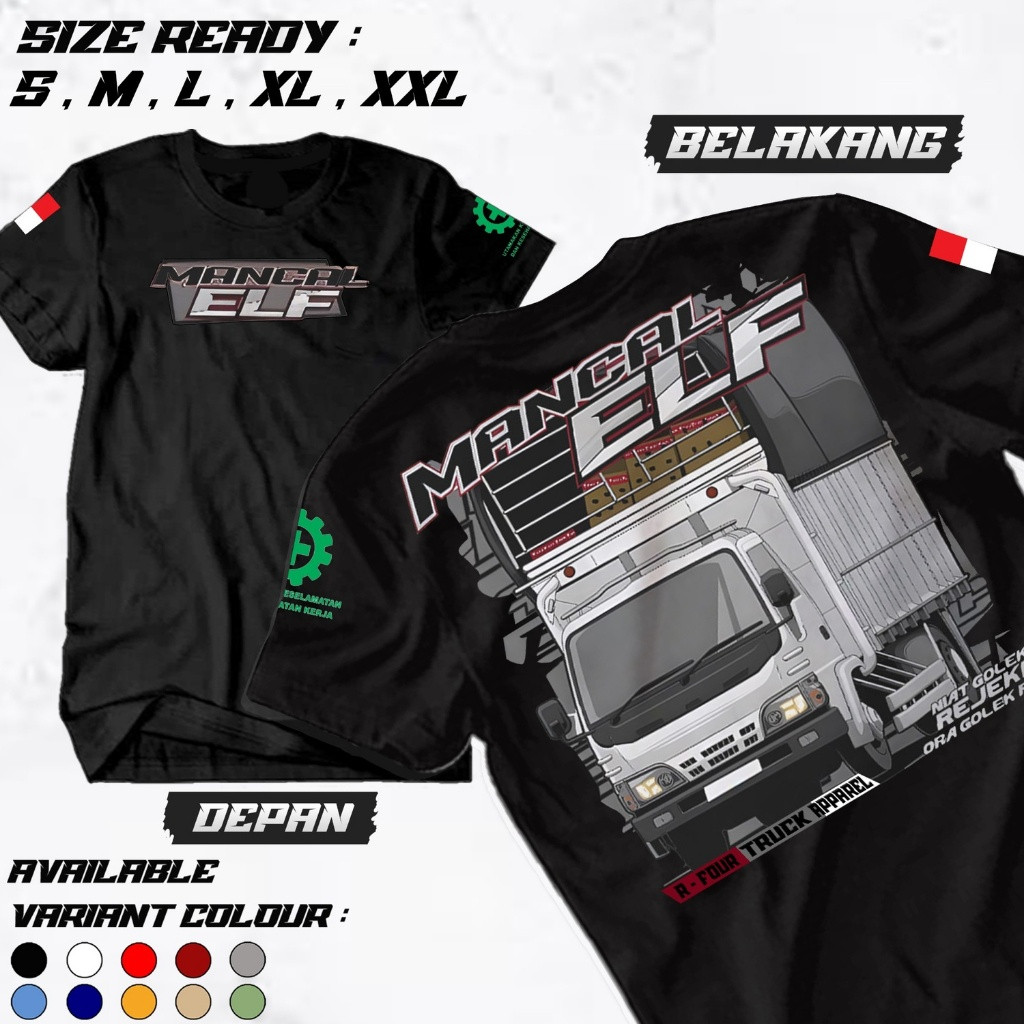Lings Kaos - Kaos truk mancal elf/kaos truk elf/kaos truk elf mania - Kaos Pria Wanita - Kaos Distro
