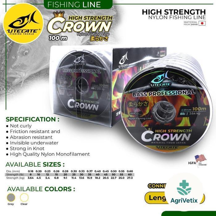 Senar Pancing Utecate CROWN 100M Connecting Warna Putih - 0.18mm
