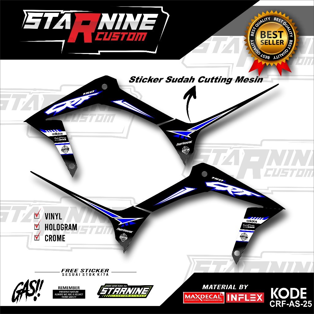 striping CRF minimalis stiker crf 150 L - RON DESIGN