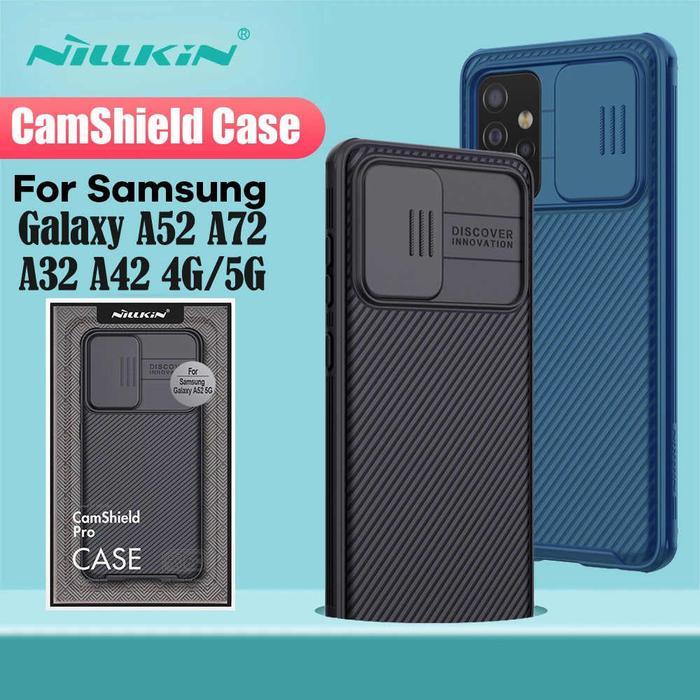 Nillkin Camshield FOR Case Samsung Galaxy A72 FOR Case Samsung A52 FOR Case SAMSUNG A32 - Hitam, Sam