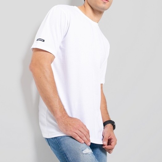 3Second Original Kaos Polos Lengan Pendek 100% Cotton Combed 30s Katun Tshirt Basic Pria Putih 42082