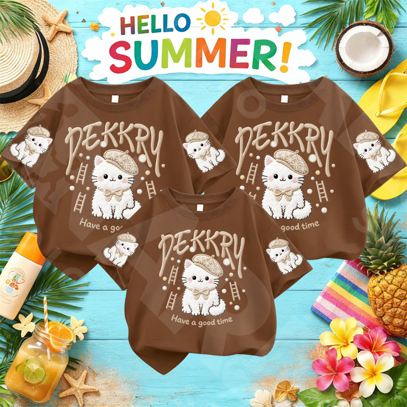 COD RINA STUDIOKaos T-Shirt DEKKRY Kucing Bertopi Have a Good Time Santai Kekinian