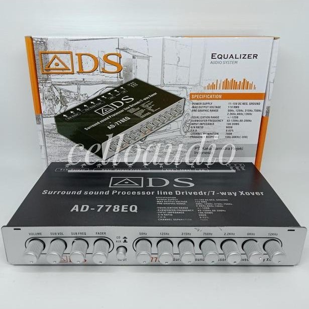 Pre Amp ADS AD-778EQ Equalizer Mobil ADS AD 778EQ