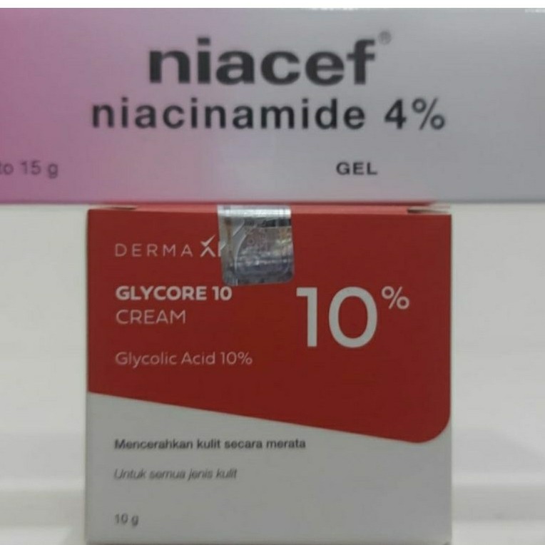 Paket Glycore 10% Cream + Niacinamide 4% Gel