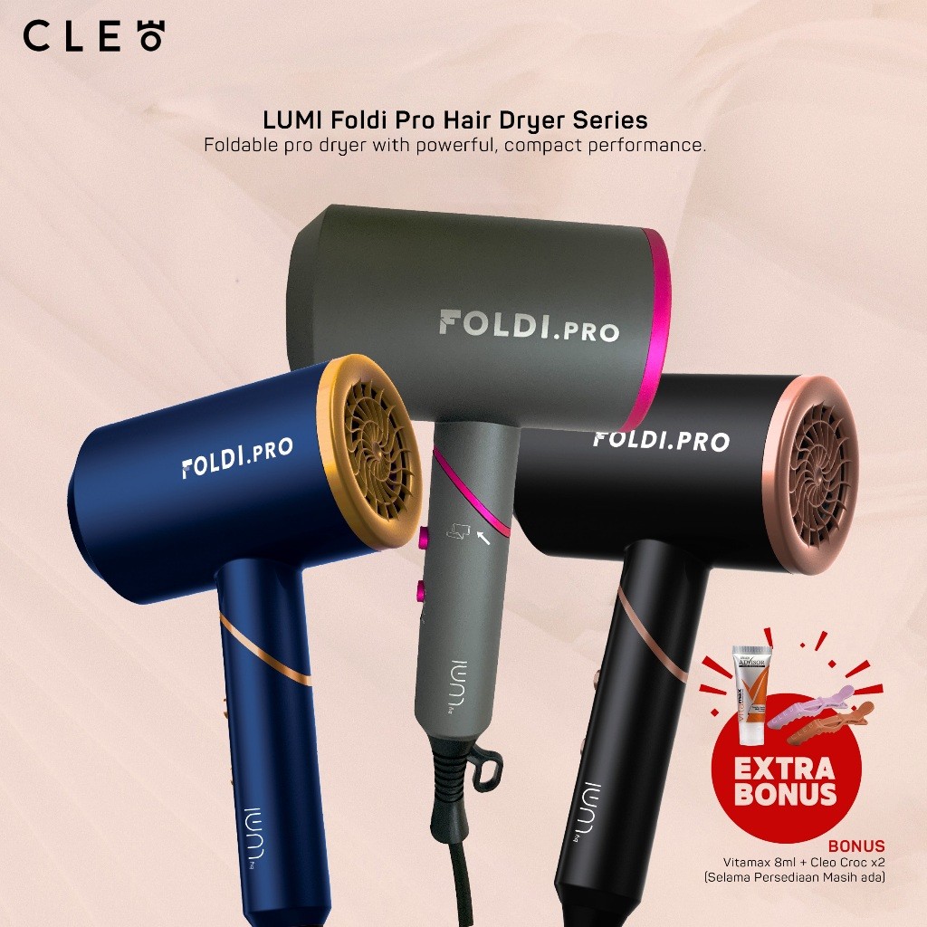 Lumi Professionals Foldi Pro - Cool Shot Button - Hairdryer Lumi - Hairdryer Lipat