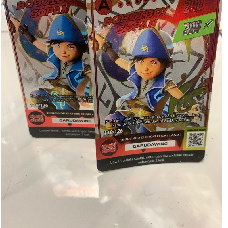 KARTU BOBOIBOY SOPAN CHOKICHOKI