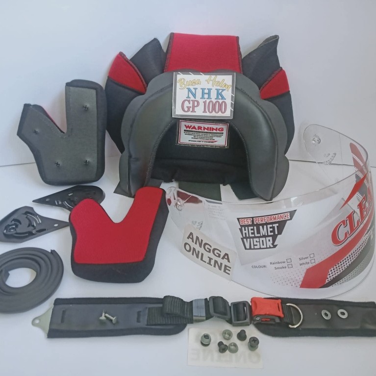 PAKET SPAREPART HELM NHK GP 1000. BUSA HELM NHK GP 1000 + KACA HELM & RACHET NHK GP 1000 + LIS KARET