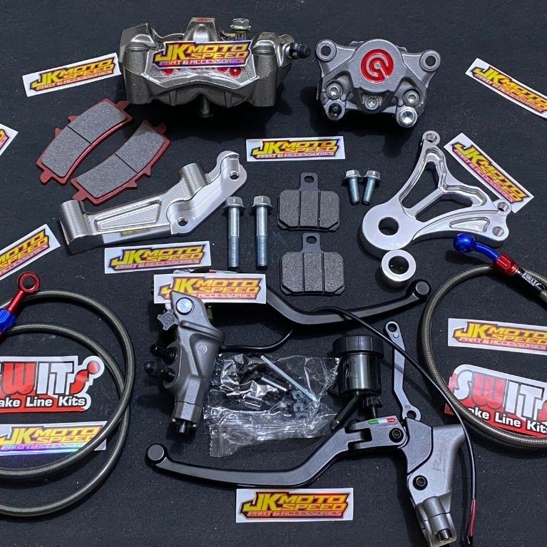 PAKET MURAH !! NINJA R rr ss krr zx KALIPER BREKET CAKRAM MASTER REM VIETNAM SELANG REM KARBON 4 PIS