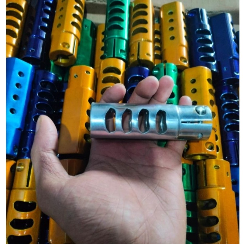 Muzzle break CNC 2FUNGSI + BAUD / pemecah suara dural terbaik