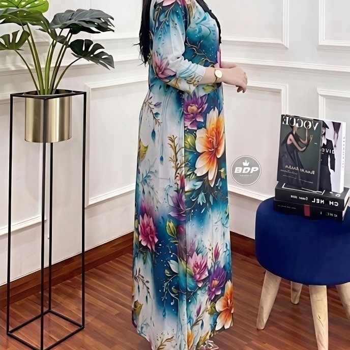 Daster dewasa lengan 3/4 all size BB 40-65 KILO kain rayon premium adem menyerap keringat