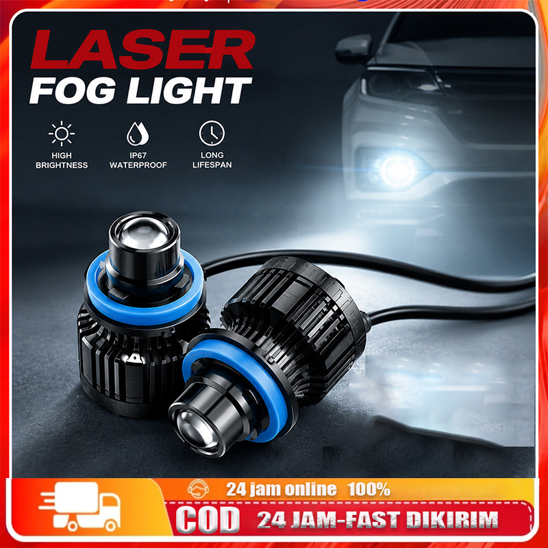 FOGLAMP MOBIL LASER MINI PROJEKTOR PROJIE PUTIH KUNING SEPASANG ISI