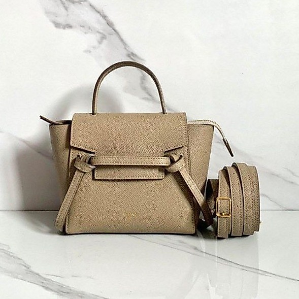 Celine Pico Belt Bag in Taupe