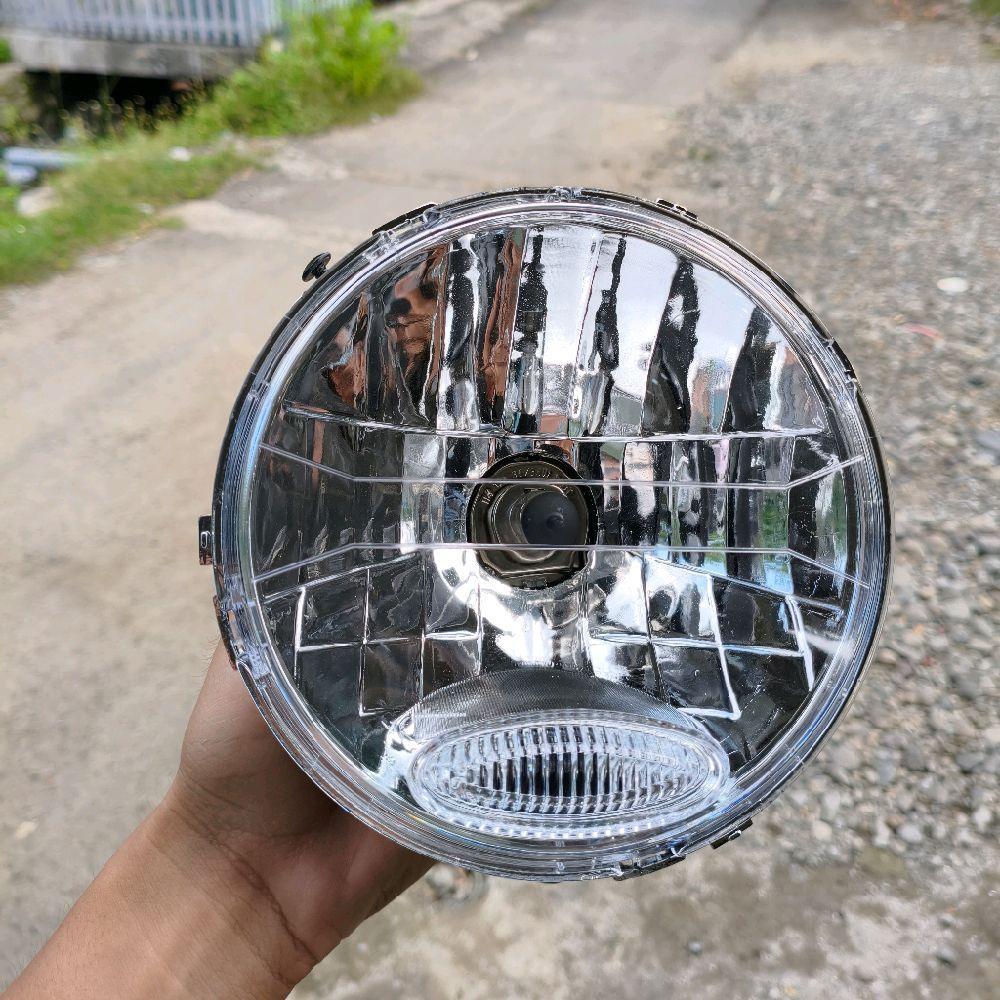 MIKA LAMPU DEPAN RXKING BULAT REFLEKTOR SET MIKA VIXION OLD SCORPIO 7INCH