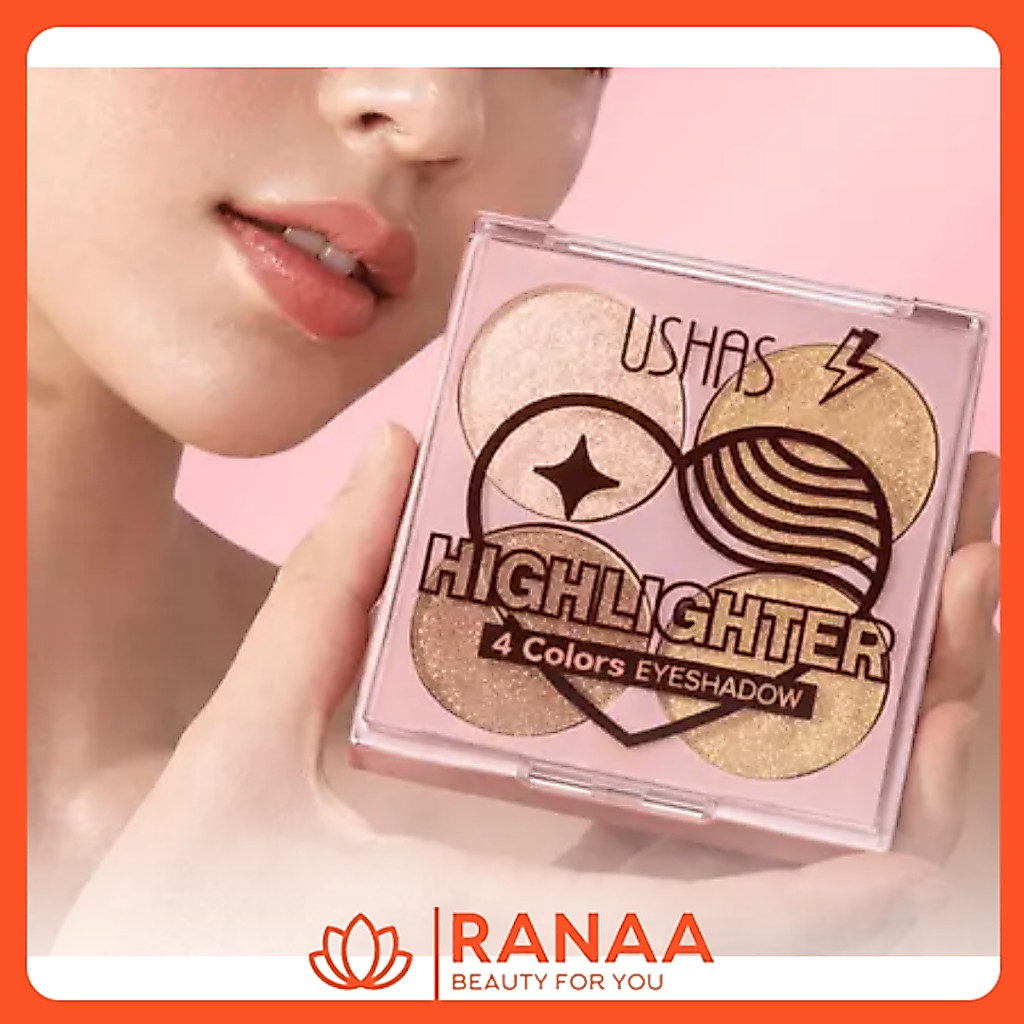 USHAS HIGHLIGHTER 4 COLOR EYESHADOW 10.4GR