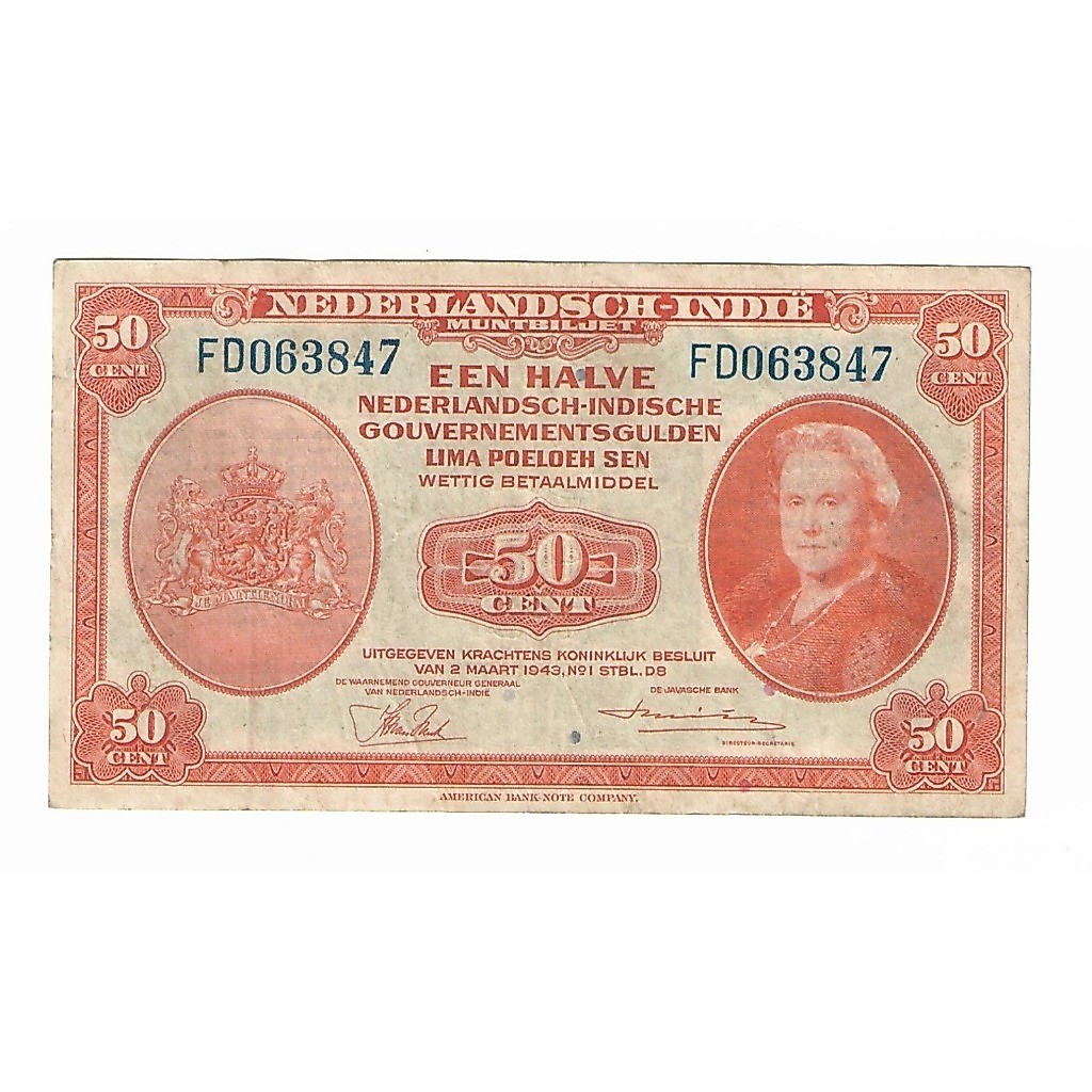 Uang Kuno 50 Cent Gulden NICA