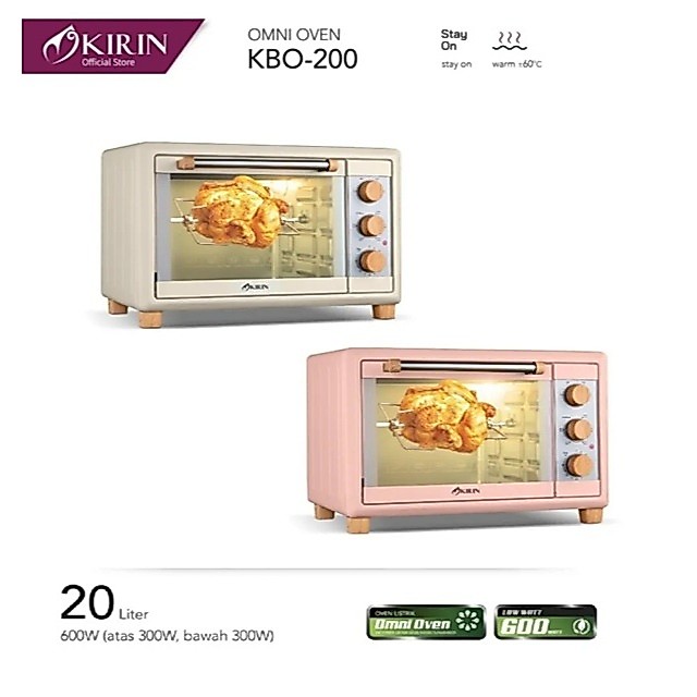 KIRIN Oven Listrik LOW WATT 20 Liter KBO-200