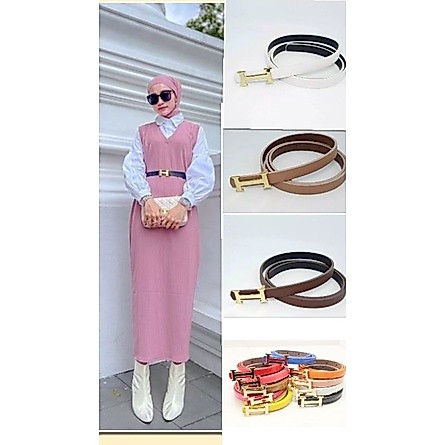 YF COLLECTION-IKAT PINGGANG WANITA PU LEATHER KECIL FASHION KOREA H