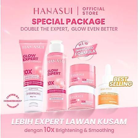 HANASUI GLOW EXPERT PAKET 5 IN1 - PAKET LENGKAP HANASUI GLOW EXPERT