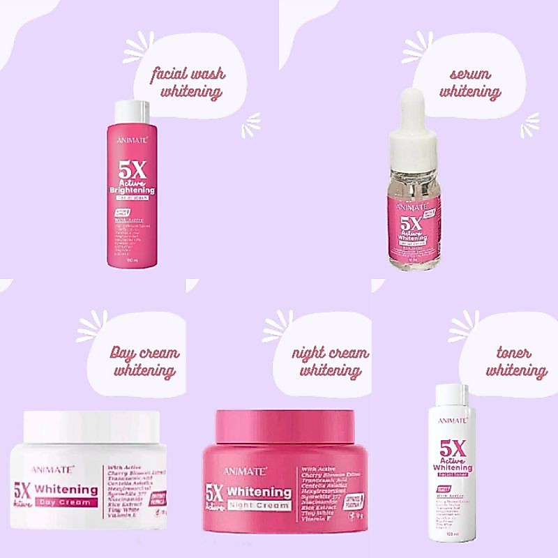 Eceran animate skincare pink whitening / biru skin barier / hijau acne