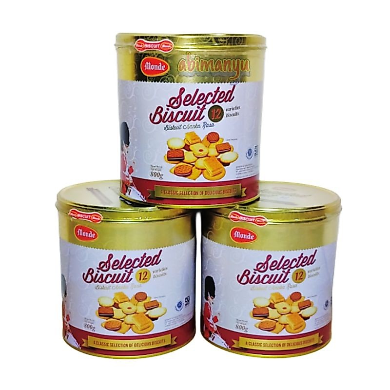biskuit monde selected gold 800 gram kemasan kaleng