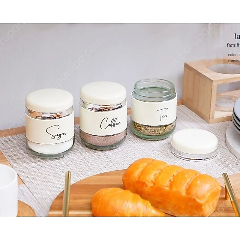 Informa toples kopi gula, canister set kaca